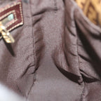 FENDI Zucchino Canvas Mamma Baguette Shoulder Bag Brownep2513