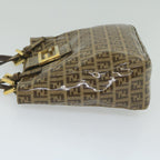 FENDI Zucchino Canvas Mamma Baguette Shoulder Bag Brownep2513