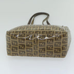 FENDI Zucchino Canvas Mamma Baguette Shoulder Bag Brownep2513