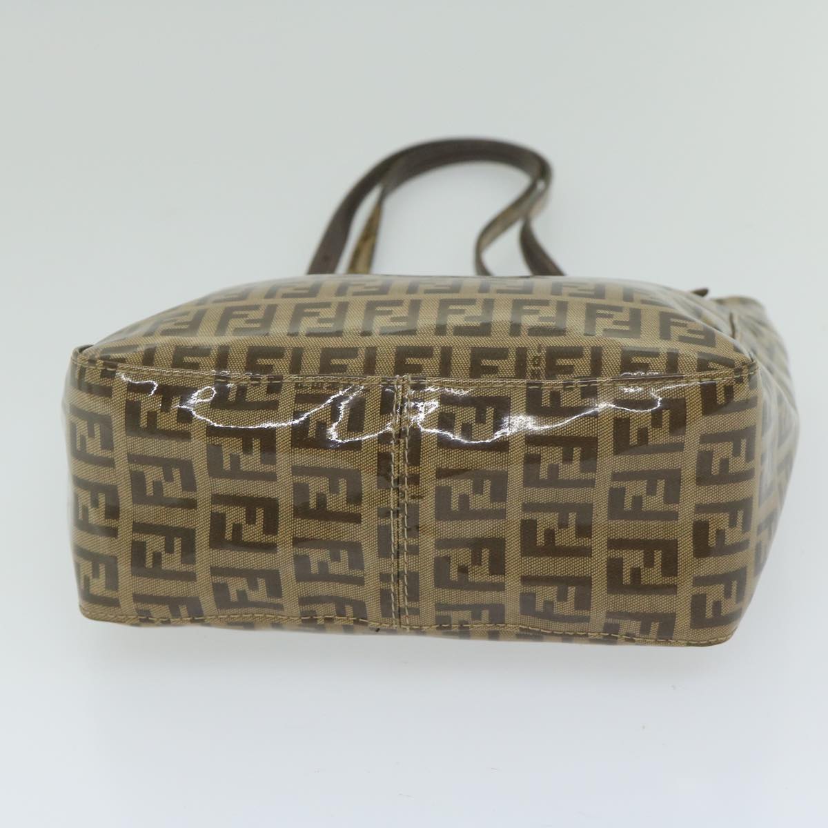 FENDI Zucchino Canvas Mamma Baguette Shoulder Bag Brownep2513