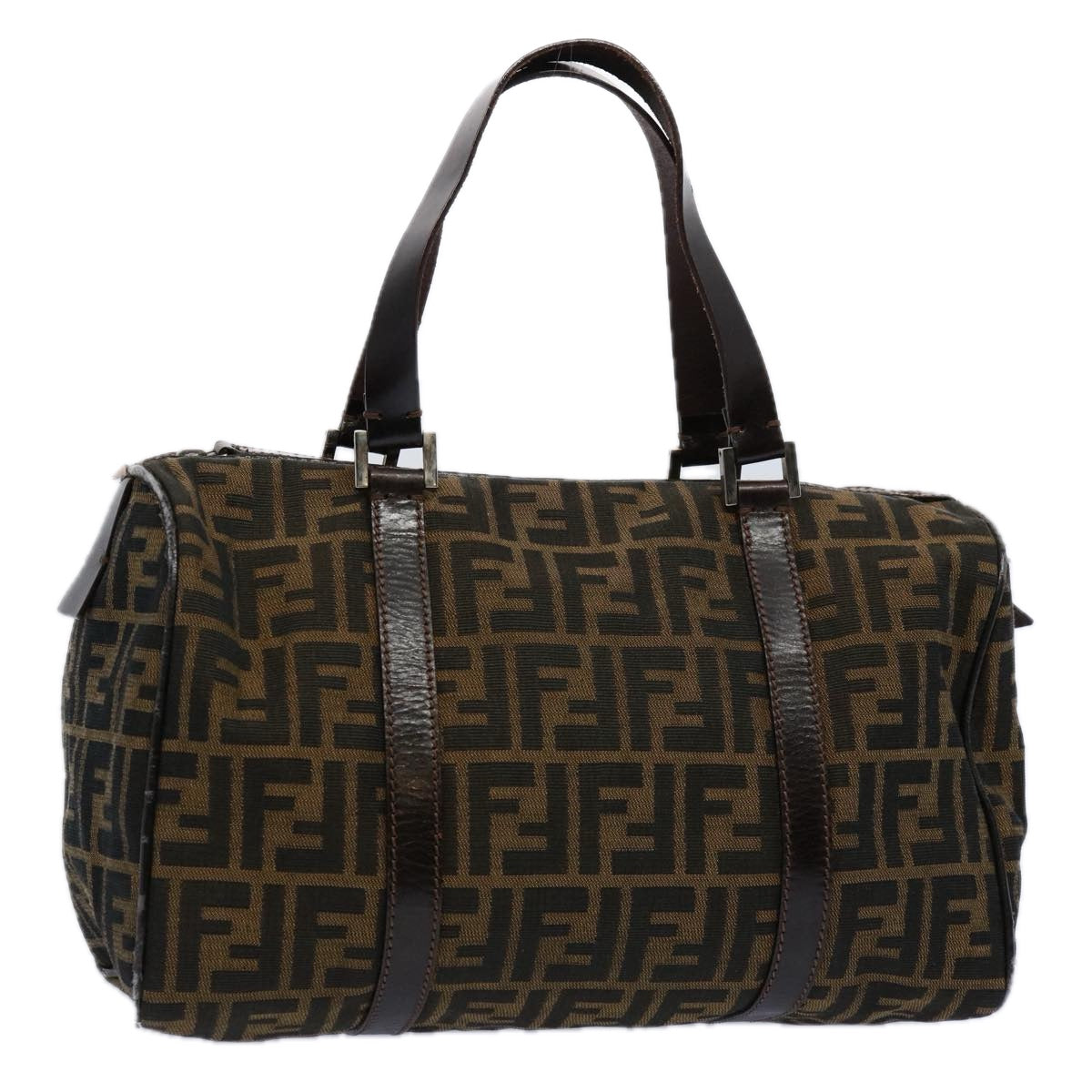 FENDI Zucca Canvas Hand Bag Black Brown 2119 16327 089ep2529