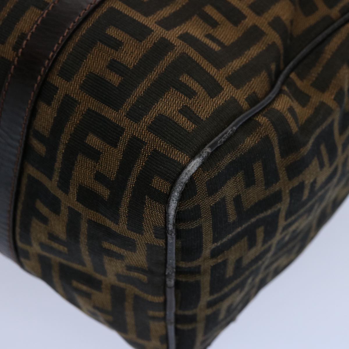 FENDI Zucca Canvas Hand Bag Black Brown 2119 16327 089ep2529