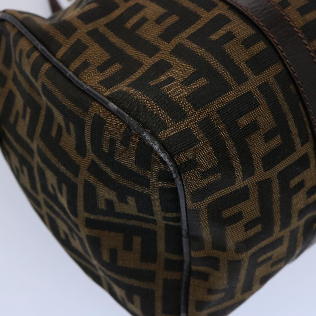 FENDI Zucca Canvas Hand Bag Black Brown 2119 16327 089ep2529