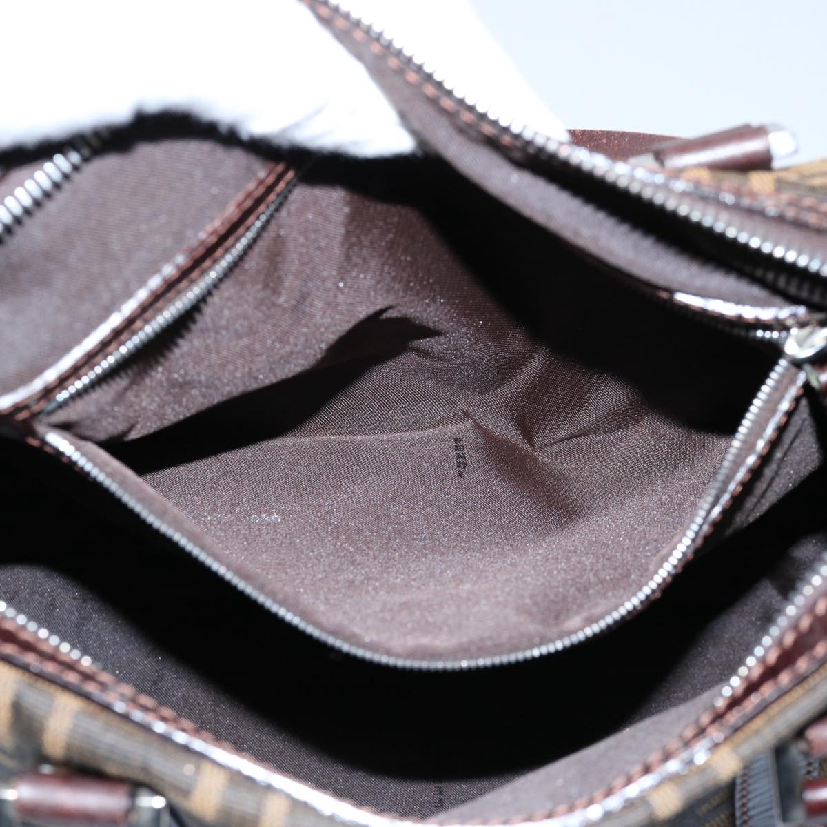 FENDI Zucca Canvas Hand Bag Black Brown 2119 16327 089ep2529