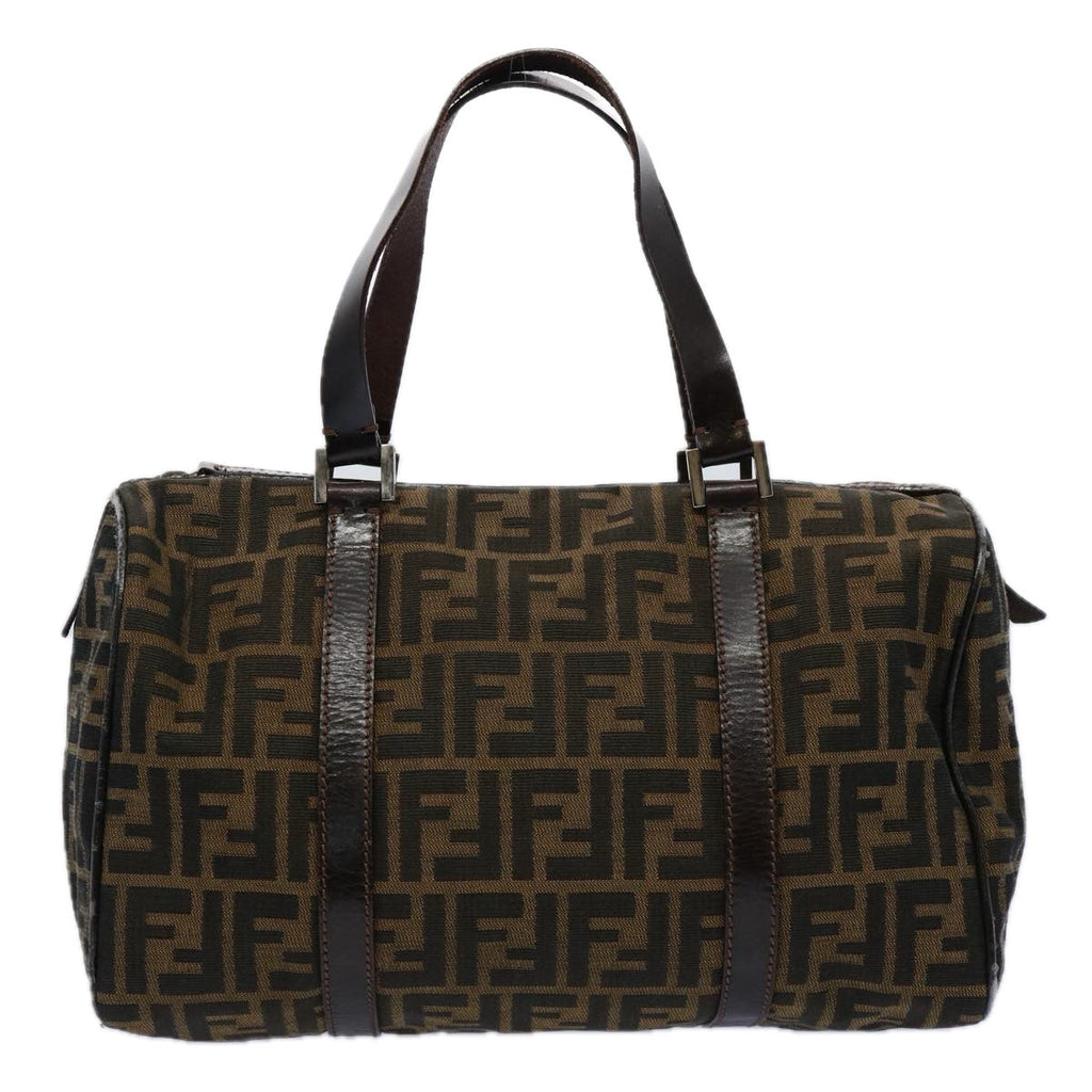 FENDI Zucca Canvas Hand Bag Black Brown 2119 16327 089ep2529