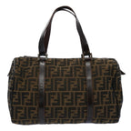 FENDI Zucca Canvas Hand Bag Black Brown 2119 16327 089ep2529