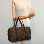 FENDI Zucca Canvas Hand Bag Black Brown 2119 16327 089ep2529