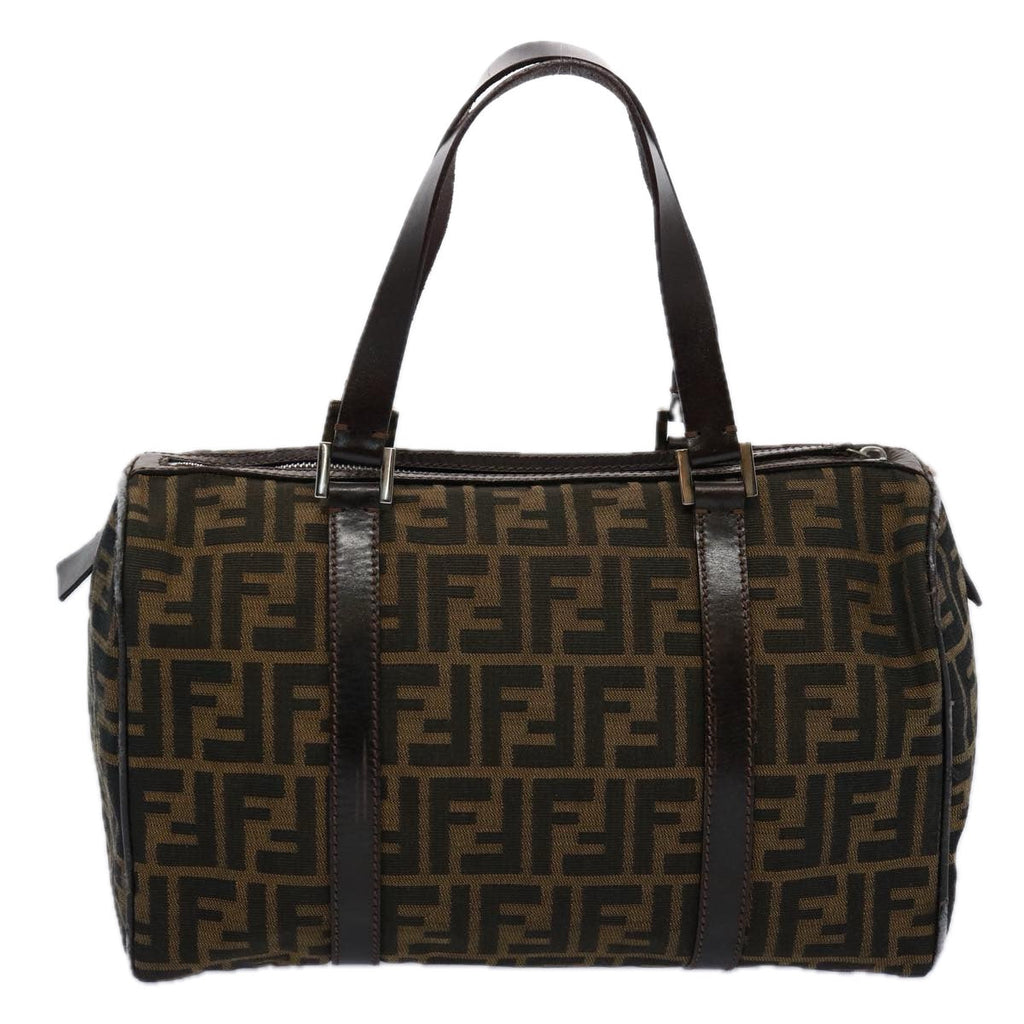 FENDI Zucca Canvas Hand Bag Black Brown 2119 16327 089ep2529