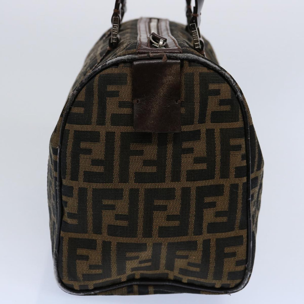 FENDI Zucca Canvas Hand Bag Black Brown 2119 16327 089ep2529
