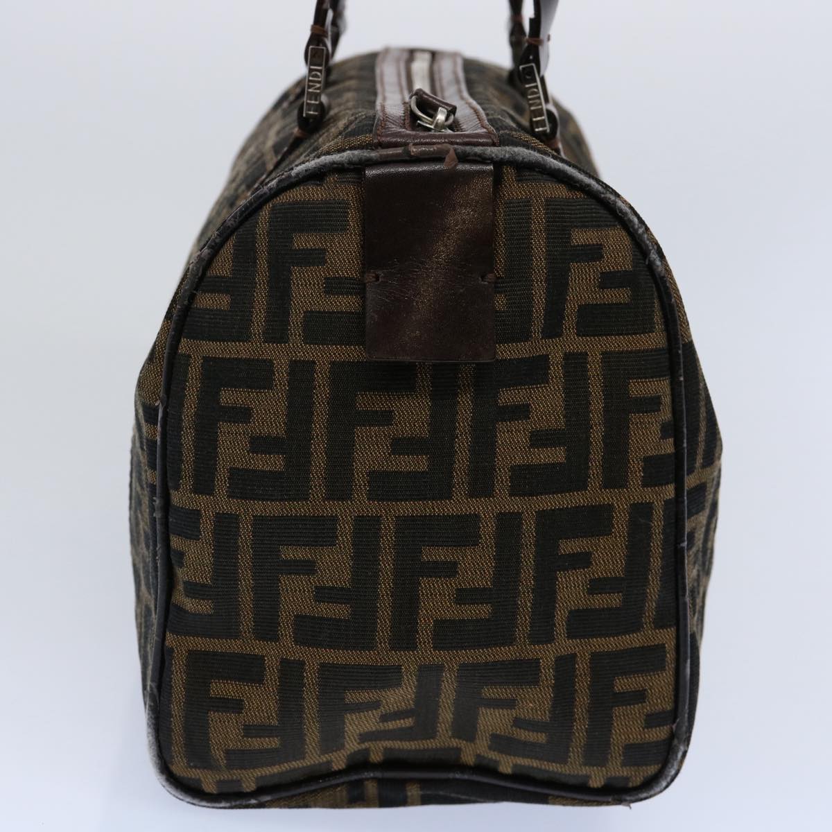 FENDI Zucca Canvas Hand Bag Black Brown 2119 16327 089ep2529