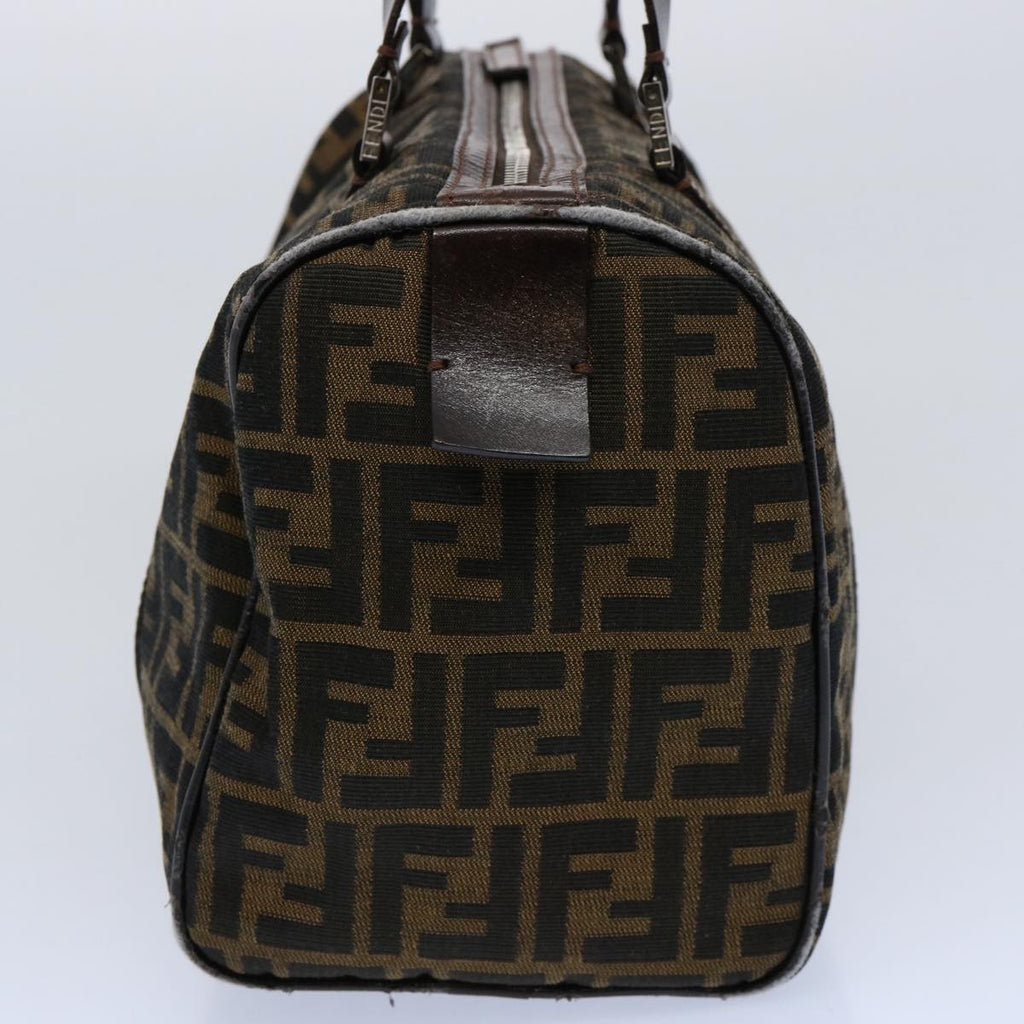 FENDI Zucca Canvas Hand Bag Black Brown 2119 16327 089ep2529