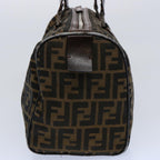 FENDI Zucca Canvas Hand Bag Black Brown 2119 16327 089ep2529