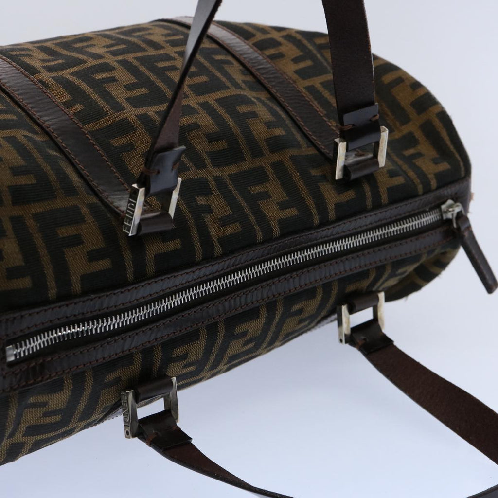 FENDI Zucca Canvas Hand Bag Black Brown 2119 16327 089ep2529