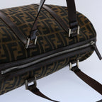 FENDI Zucca Canvas Hand Bag Black Brown 2119 16327 089ep2529