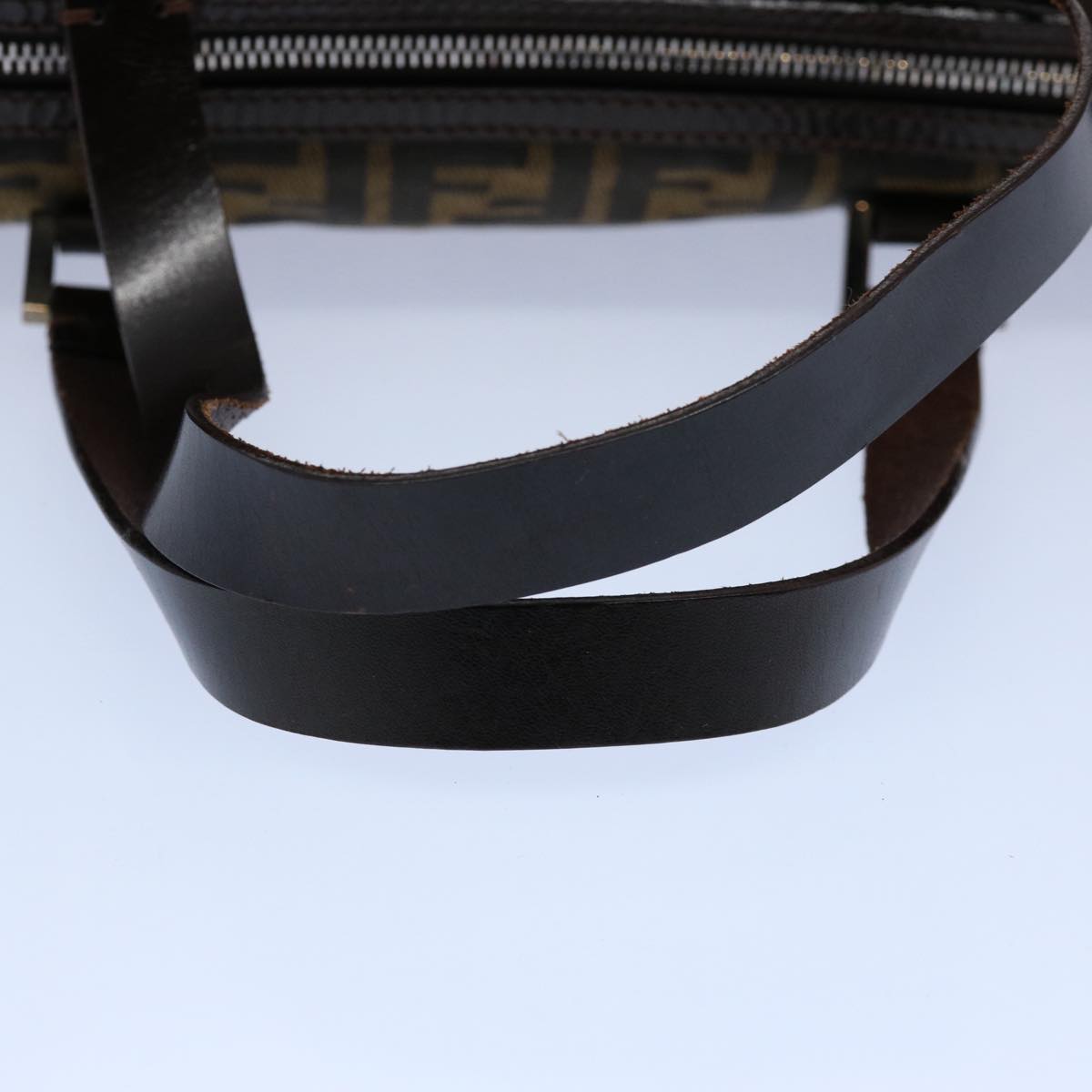 FENDI Zucca Canvas Hand Bag Black Brown 2119 16327 089ep2529