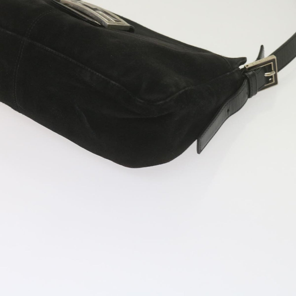 FENDI Mamma Baguette Shoulder Bag Suede Blackep2539