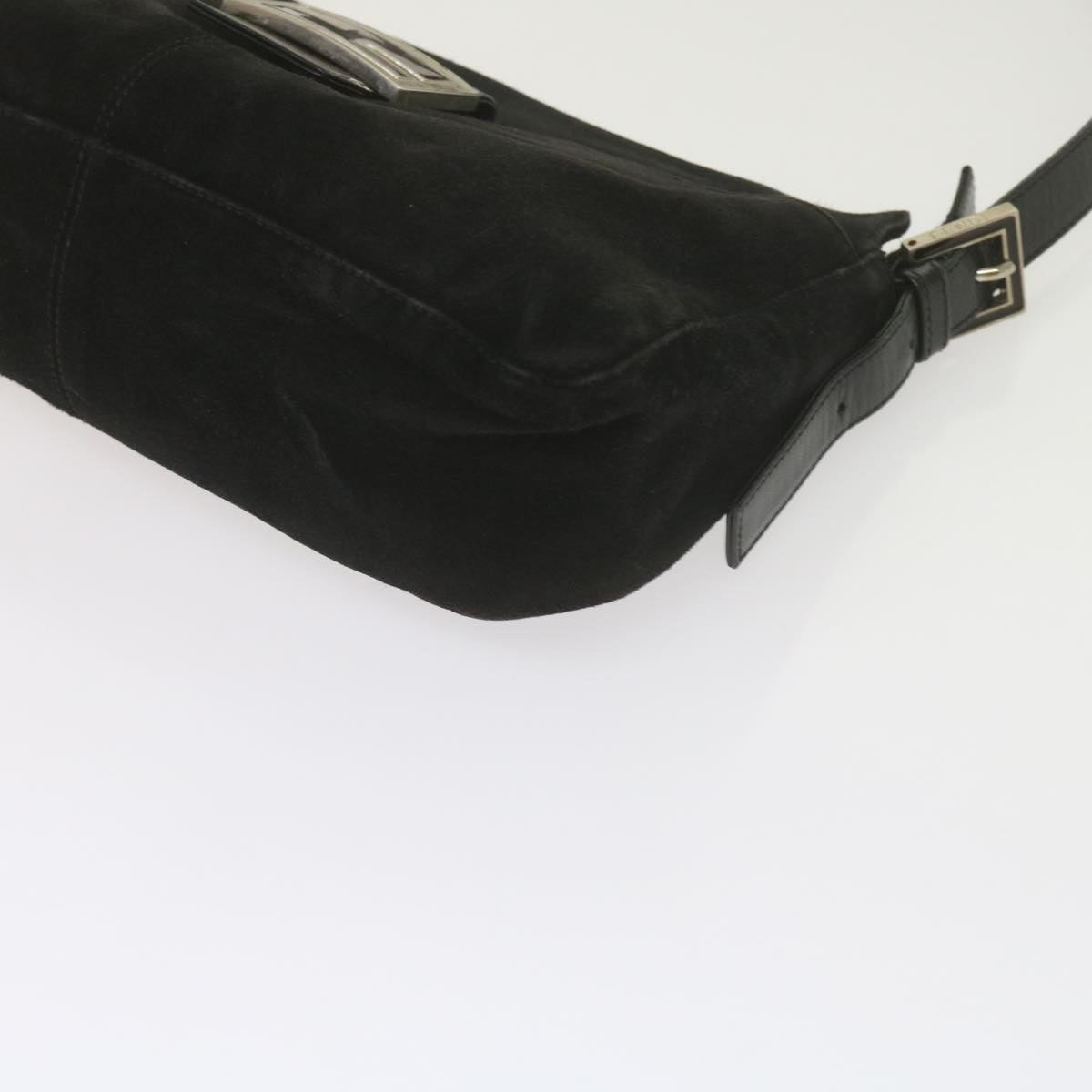 FENDI Mamma Baguette Shoulder Bag Suede Blackep2539