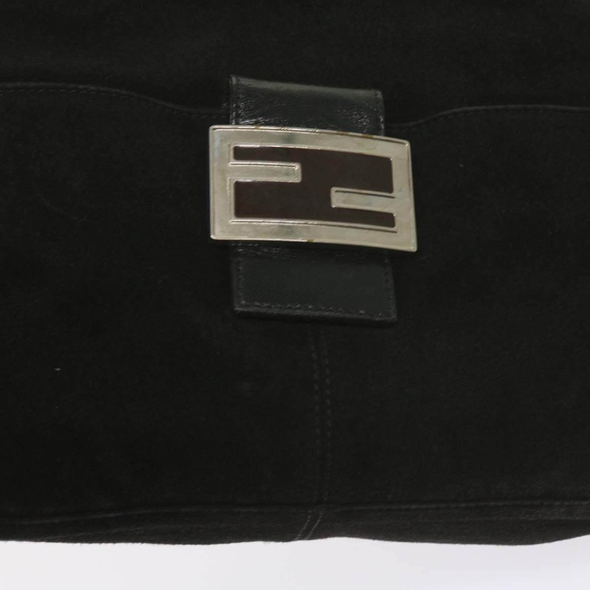 FENDI Mamma Baguette Shoulder Bag Suede Blackep2539