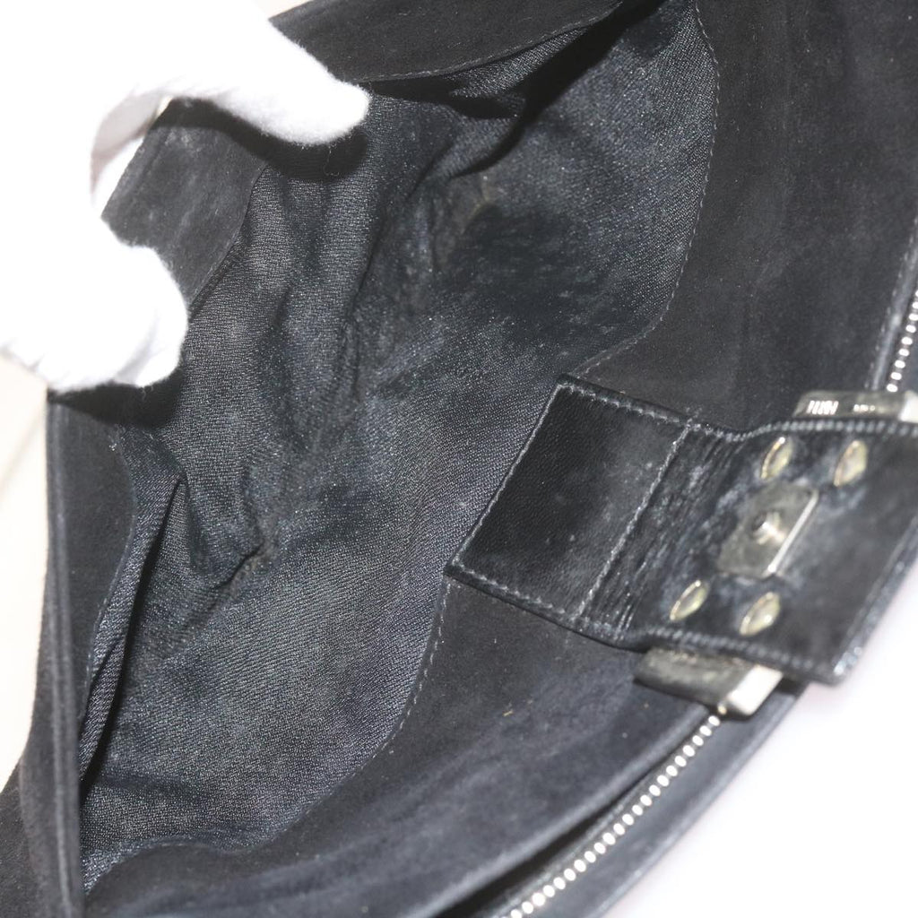 FENDI Mamma Baguette Shoulder Bag Suede Blackep2539