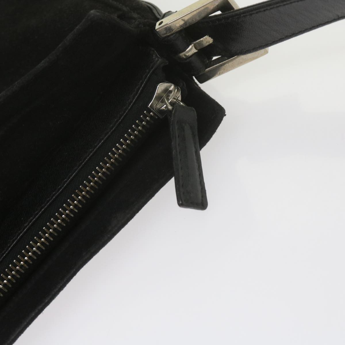 FENDI Mamma Baguette Shoulder Bag Suede Blackep2539