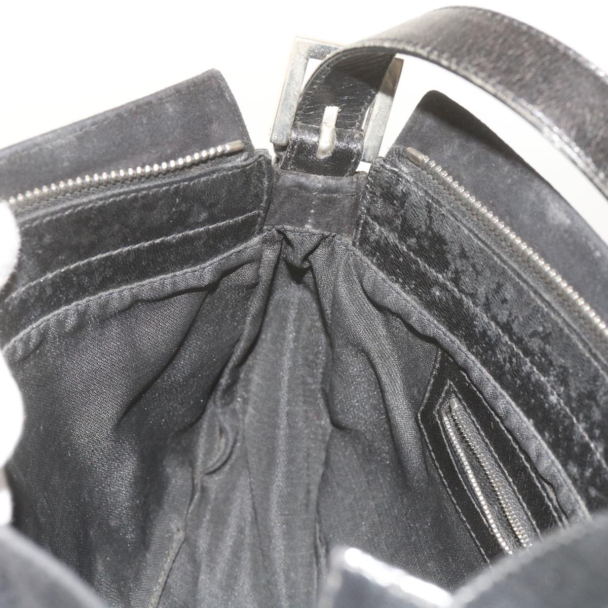 FENDI Mamma Baguette Shoulder Bag Suede Blackep2539