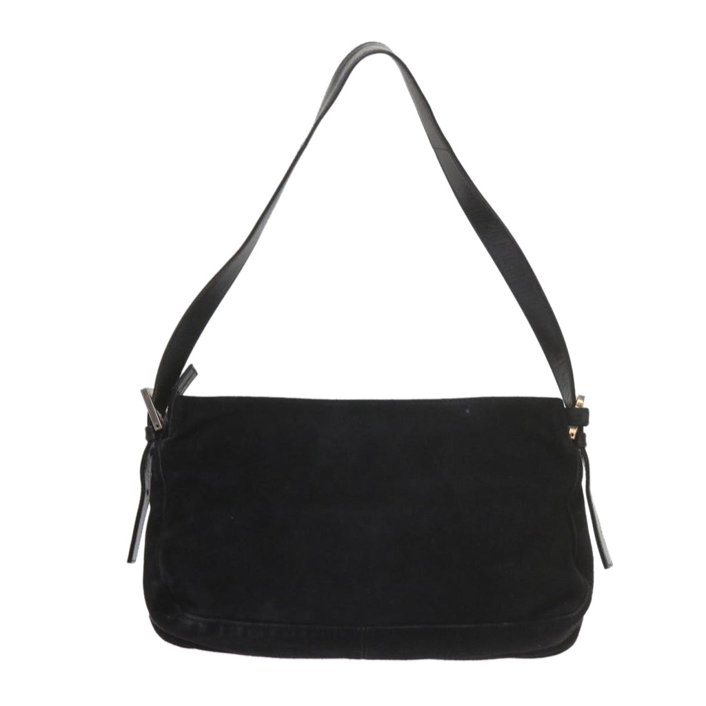 FENDI Mamma Baguette Shoulder Bag Suede Blackep2539
