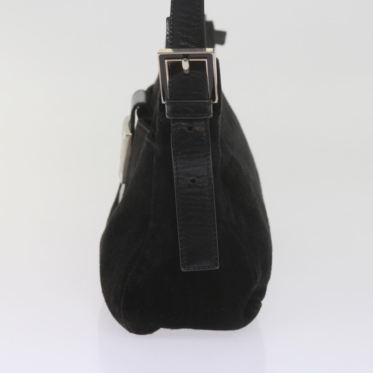 FENDI Mamma Baguette Shoulder Bag Suede Blackep2539