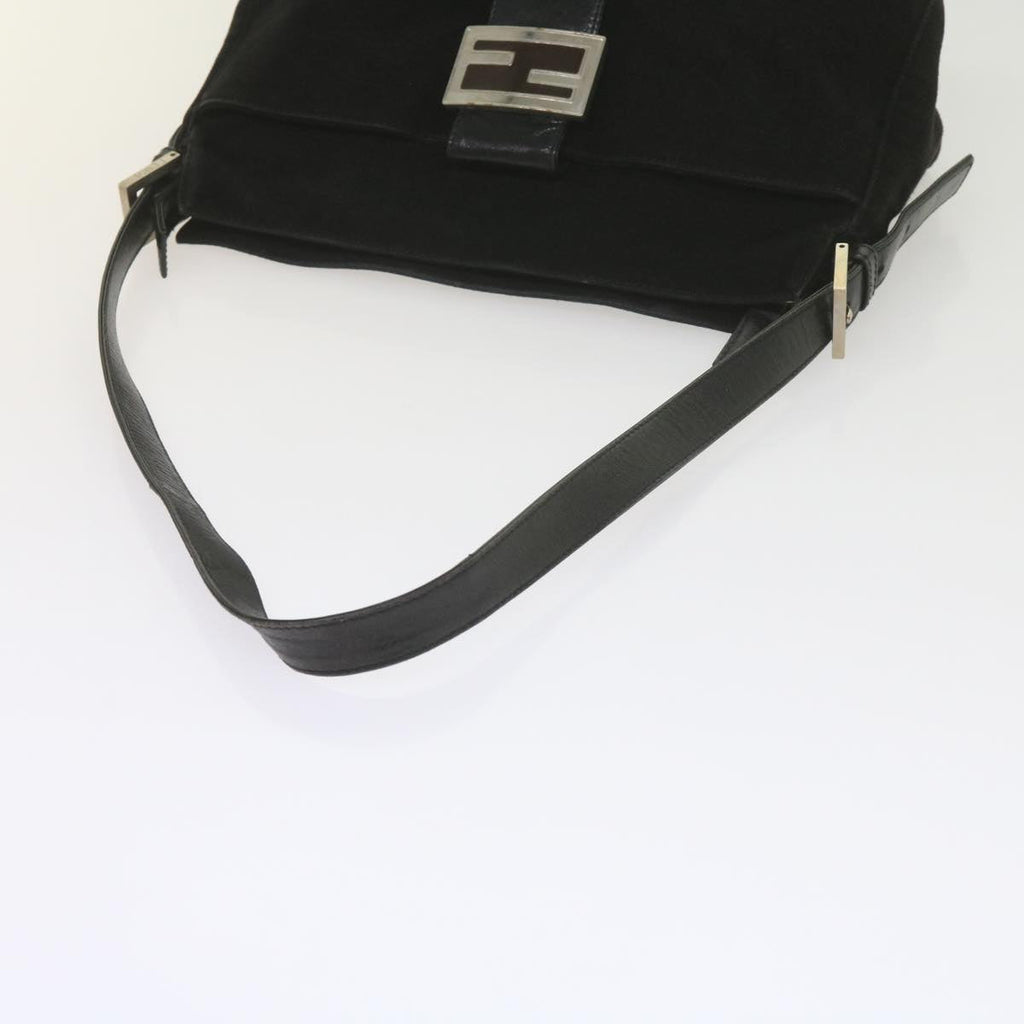 FENDI Mamma Baguette Shoulder Bag Suede Blackep2539