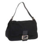 FENDI Mamma Baguette Shoulder Bag Nylon Black 2308 26325 008ep2543