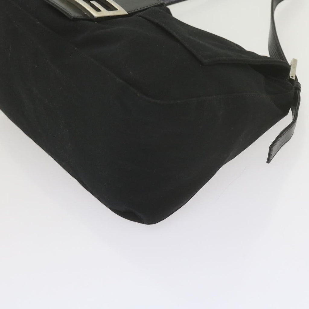 FENDI Mamma Baguette Shoulder Bag Nylon Black 2308 26325 008ep2543