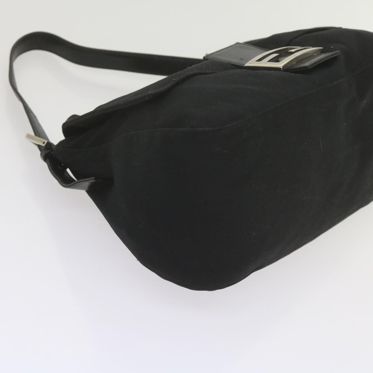 FENDI Mamma Baguette Shoulder Bag Nylon Black 2308 26325 008ep2543