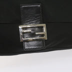 FENDI Mamma Baguette Shoulder Bag Nylon Black 2308 26325 008ep2543
