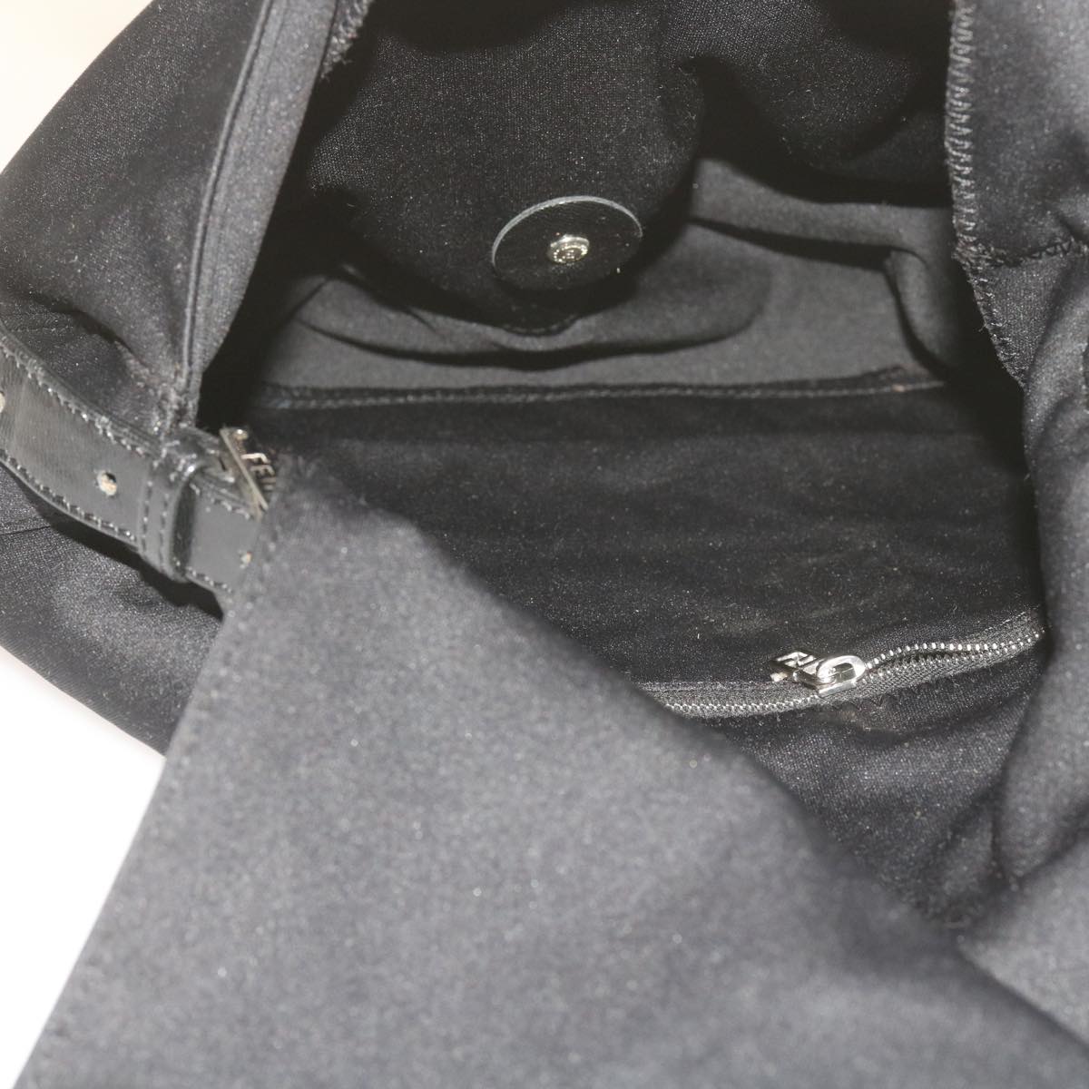 FENDI Mamma Baguette Shoulder Bag Nylon Black 2308 26325 008ep2543