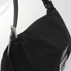 FENDI Mamma Baguette Shoulder Bag Nylon Black 2308 26325 008ep2543
