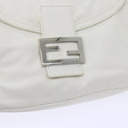 FENDI Mamma Baguette Shoulder Bag Leather Whiteep2545