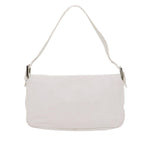 FENDI Mamma Baguette Shoulder Bag Leather Whiteep2545