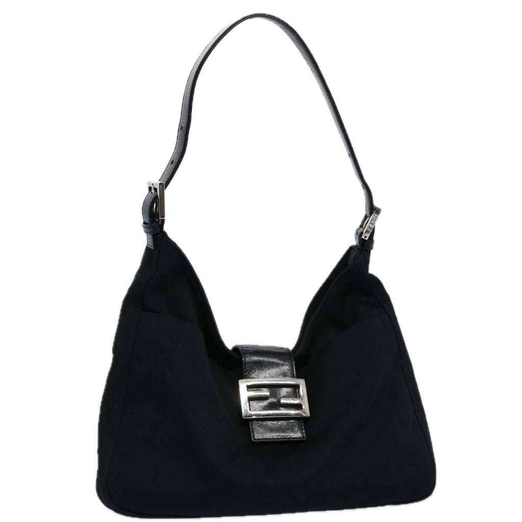 FENDI Mamma Baguette Shoulder Bag Nylon Black 2321 26569 018ep2547