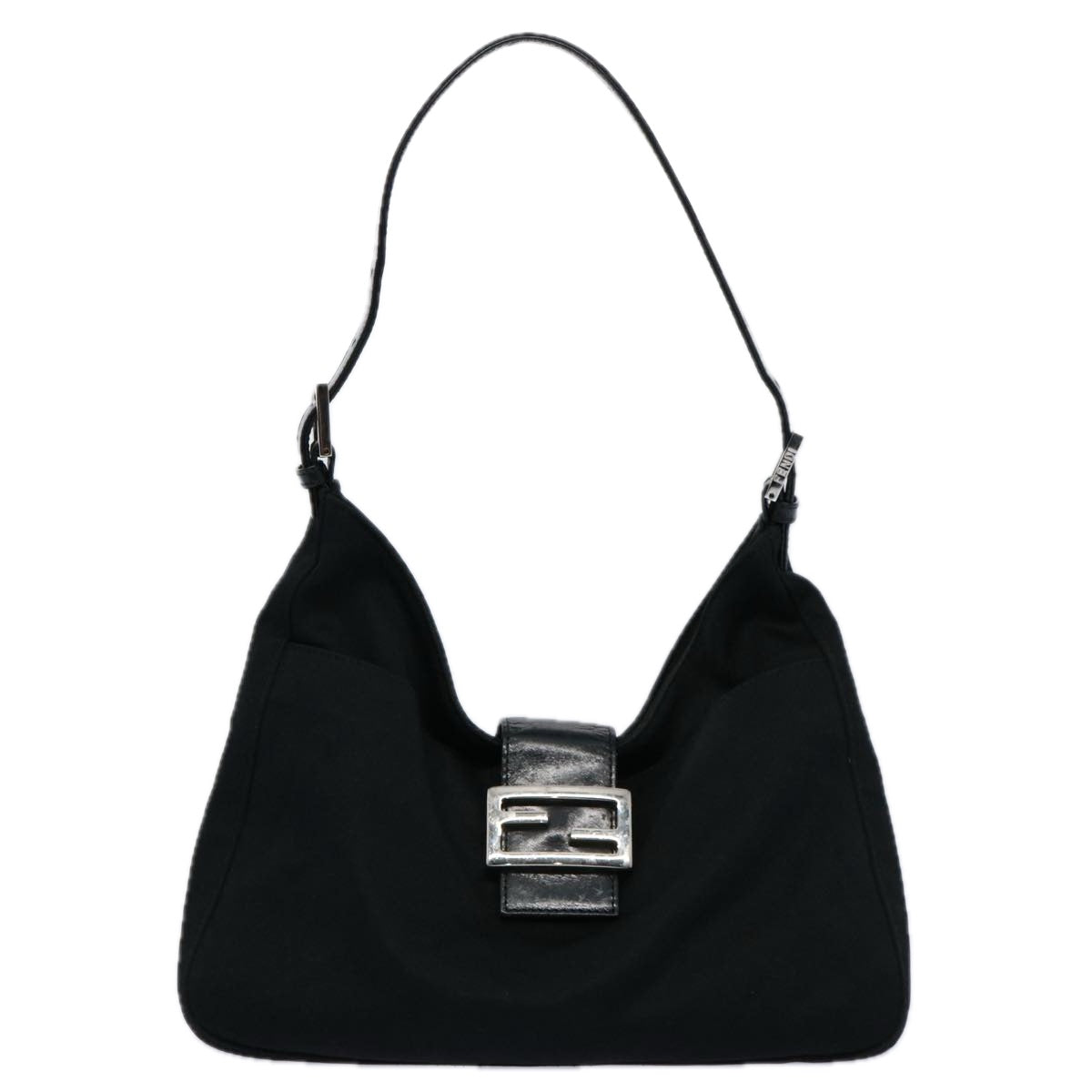 FENDI Mamma Baguette Shoulder Bag Nylon Black 2321 26569 018ep2547