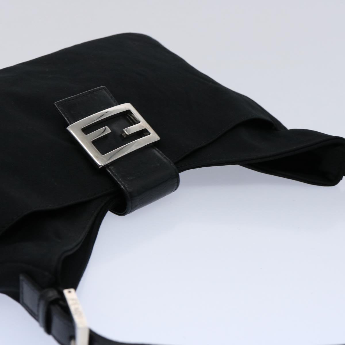 FENDI Mamma Baguette Shoulder Bag Nylon Black 2321 26569 018ep2547