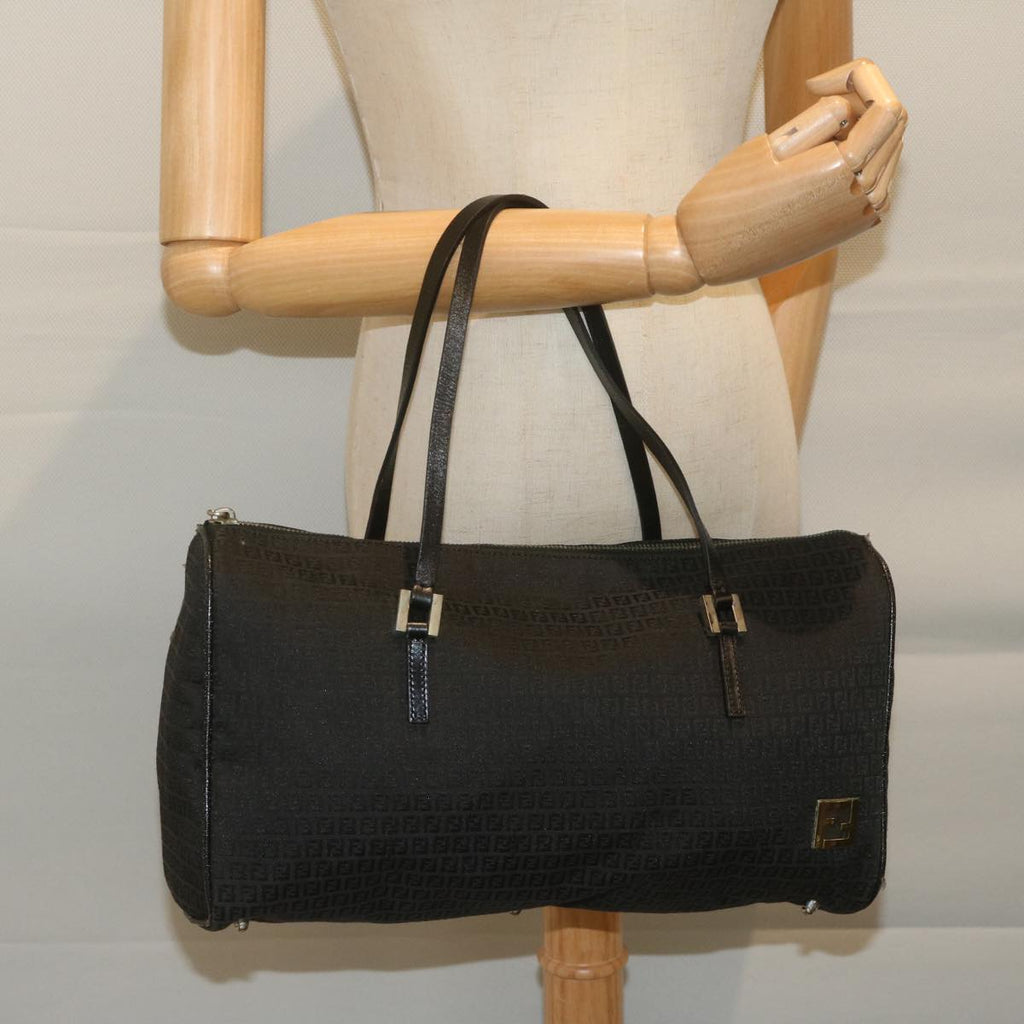 FENDI Zucchino Canvas Hand Bag Blackep2594