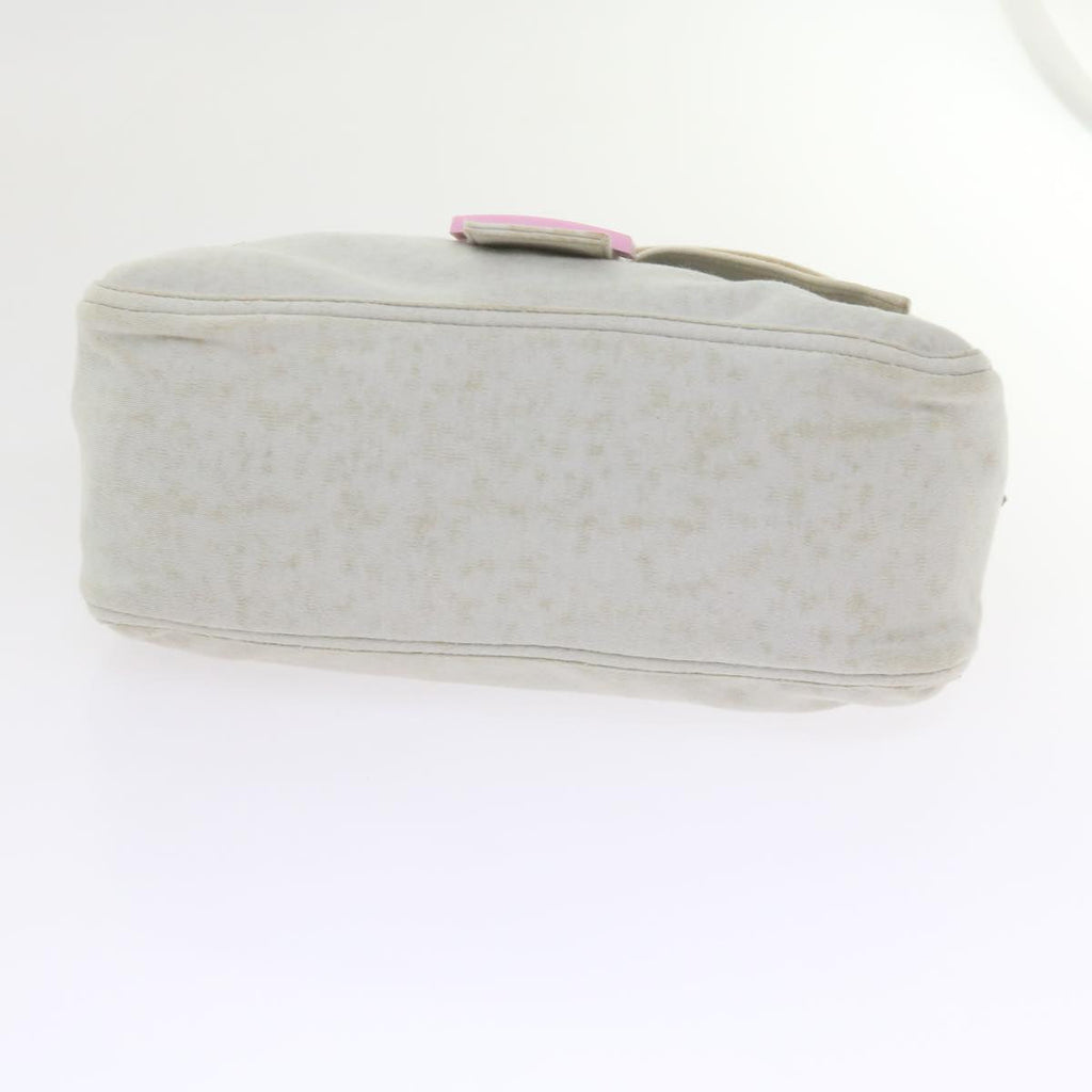 FENDI Mamma Baguette Shoulder Bag cotton White 26325ep2601