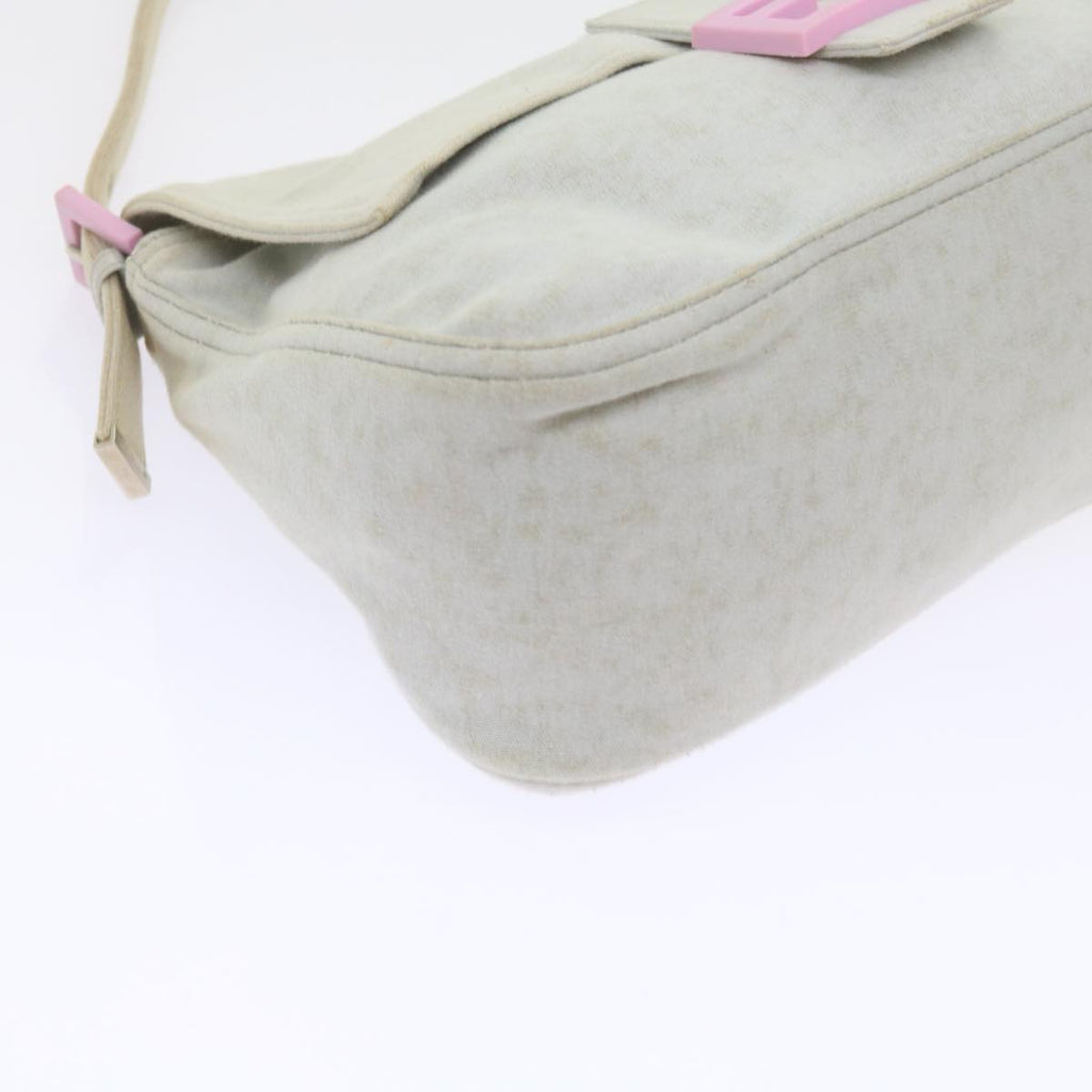 FENDI Mamma Baguette Shoulder Bag cotton White 26325ep2601