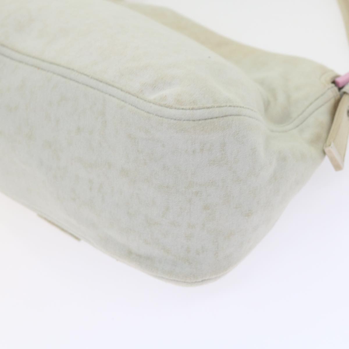 FENDI Mamma Baguette Shoulder Bag cotton White 26325ep2601