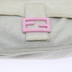 FENDI Mamma Baguette Shoulder Bag cotton White 26325ep2601