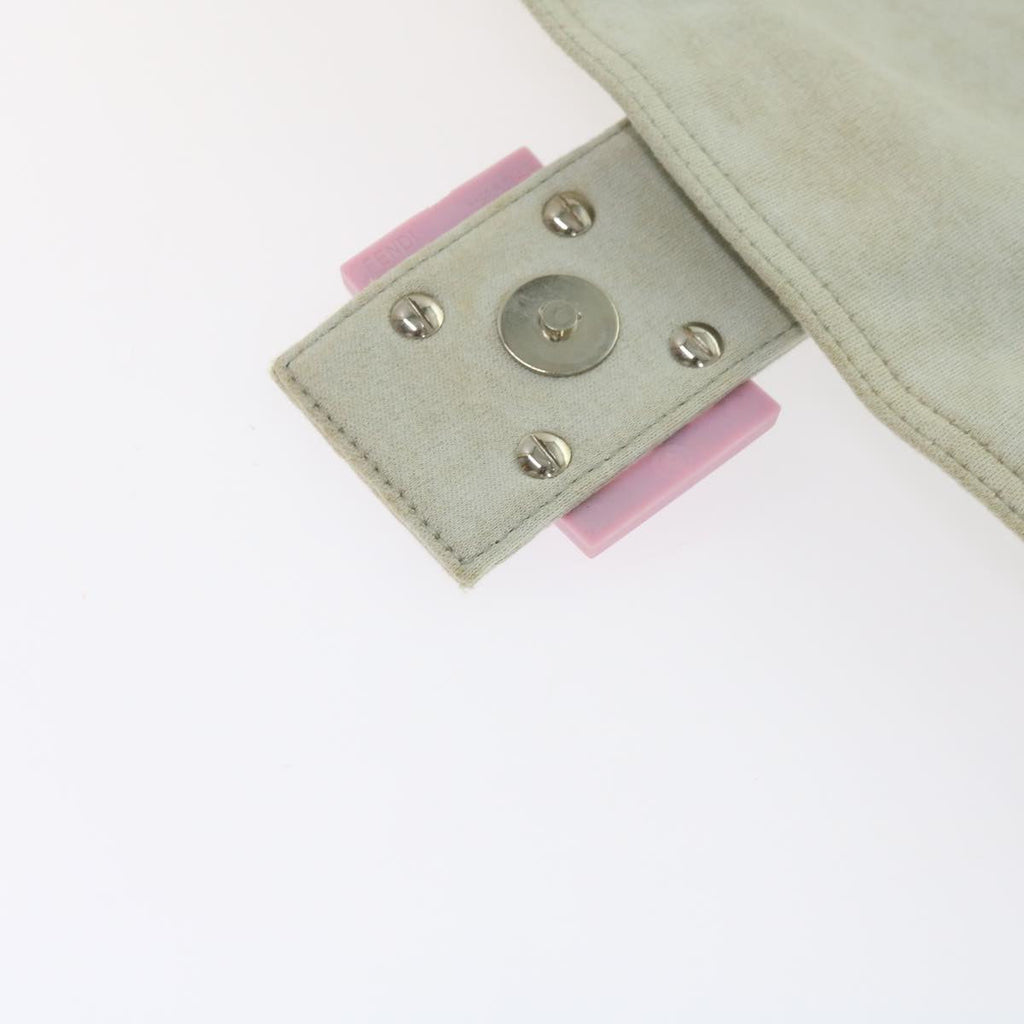 FENDI Mamma Baguette Shoulder Bag cotton White 26325ep2601