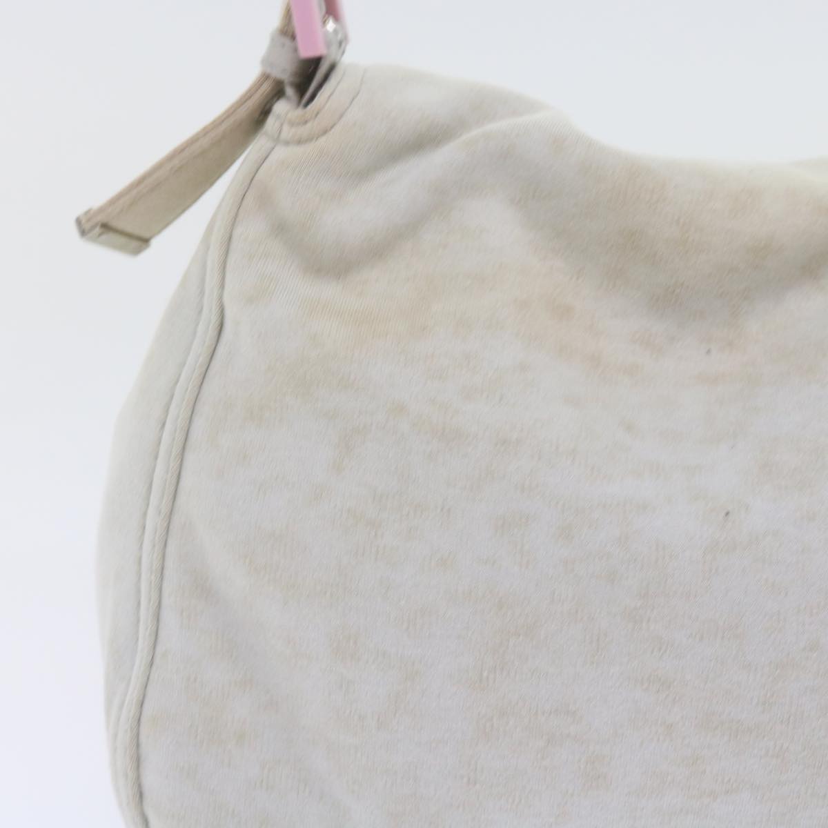 FENDI Mamma Baguette Shoulder Bag cotton White 26325ep2601