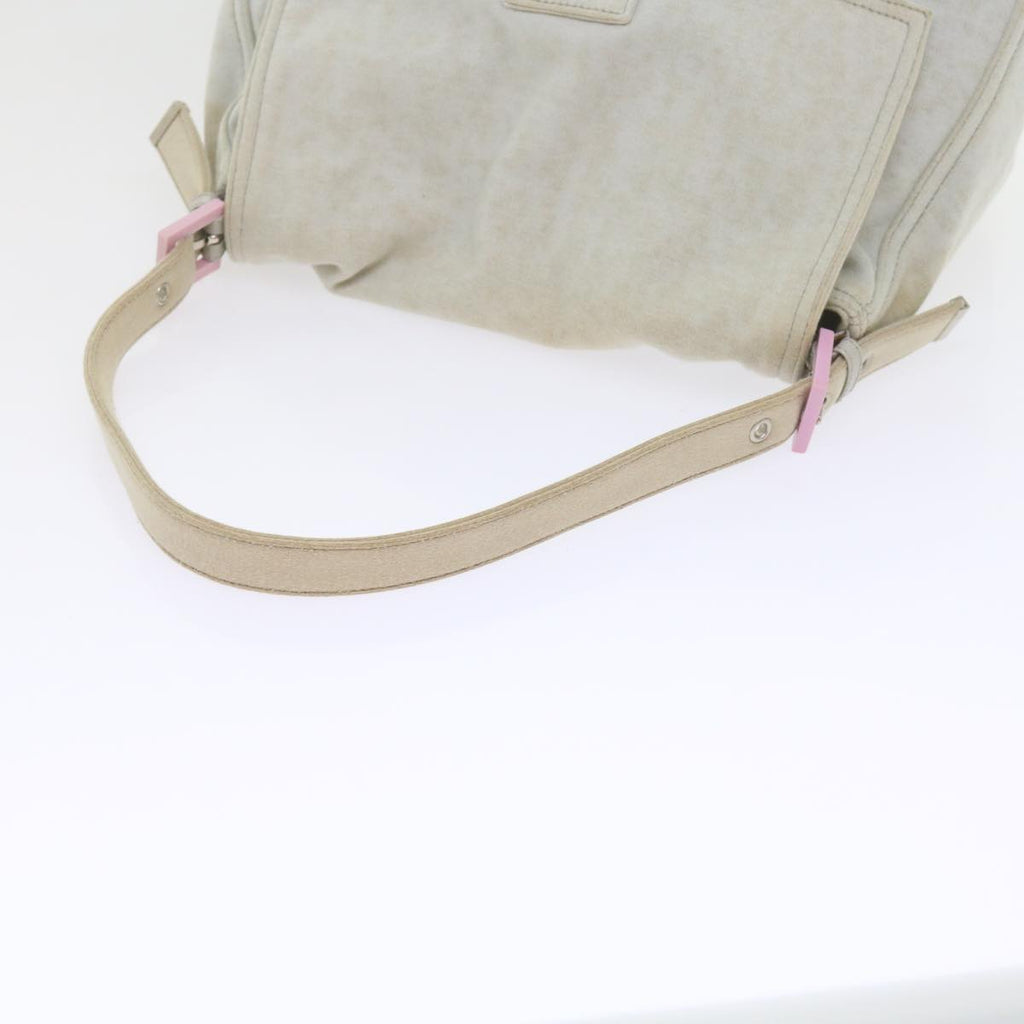 FENDI Mamma Baguette Shoulder Bag cotton White 26325ep2601