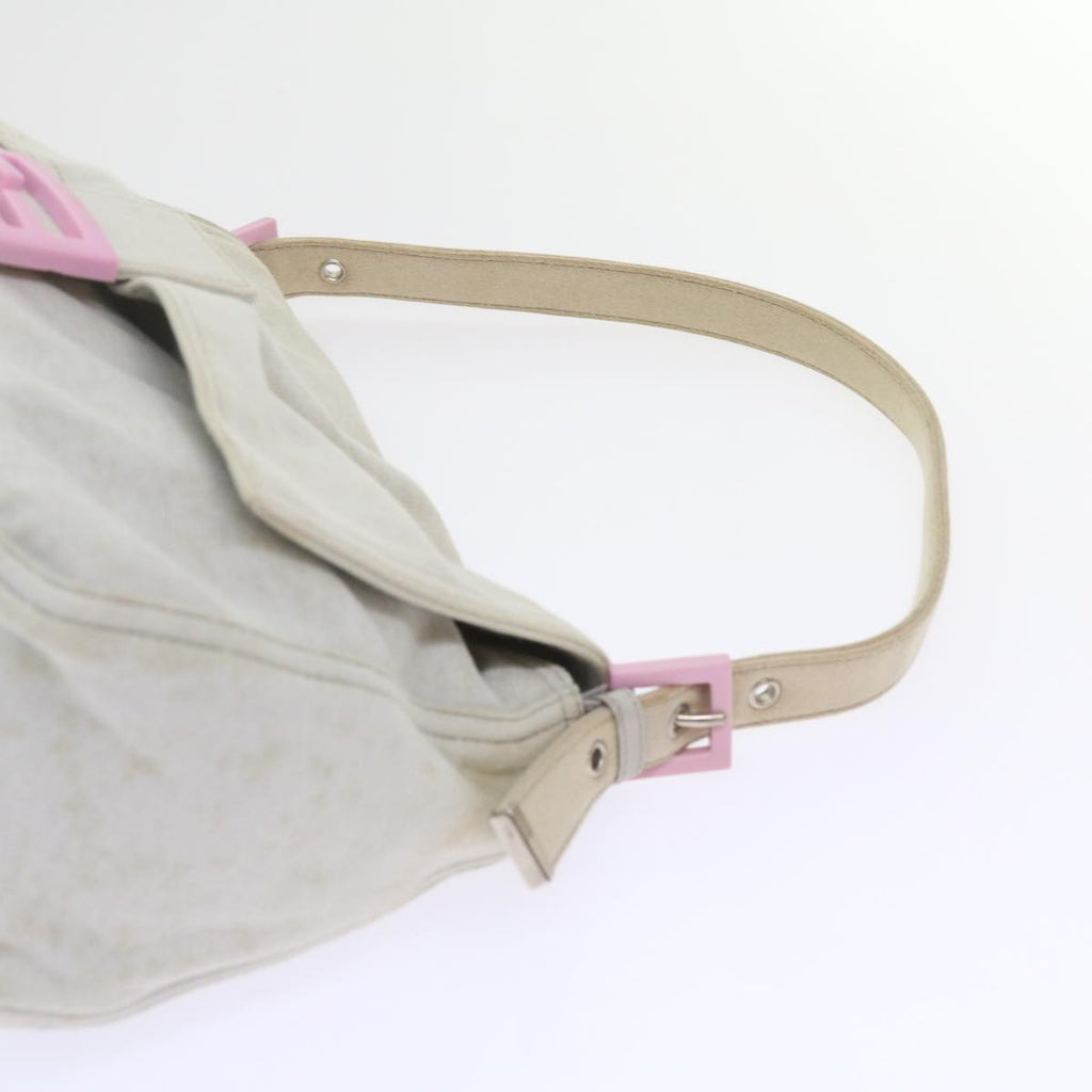 FENDI Mamma Baguette Shoulder Bag cotton White 26325ep2601