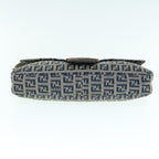 FENDI Zucchino Canvas Mamma Baguette Shoulder Bag Navyep2602
