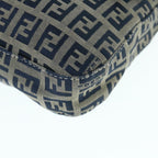 FENDI Zucchino Canvas Mamma Baguette Shoulder Bag Navyep2602